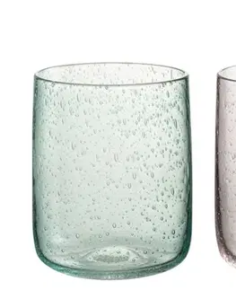 Sklenice 4ks barevná sklenička na vodu s bublinkami Louise - Ø7*9cm / 310ml J-Line by Jolipa 30620