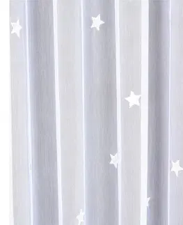 Metráž Záclona markizeta, Hvězdičky, bílé 140 cm