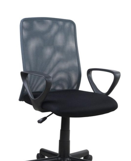 Kancelářské židle Kancelářské křeslo MAKASAR, černá/šedá