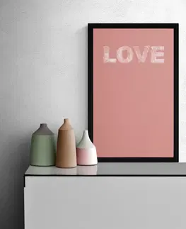 Motivy z naší dílny Plakát s jednoduchým nápisem Love