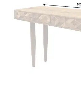 Psací stoly LuxD Designový psací stůl Halia Honey 102 cm akácie