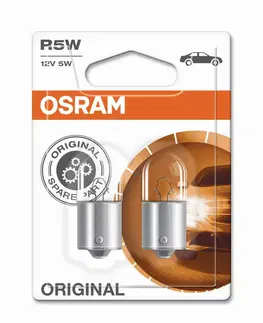 Autožárovky OSRAM R5W 5007-02B, 5W, 12V, BA15s blistr duo box