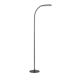 Stojaci lampy Moderní stojací lampa černá stmívatelná včetně LED - Kiril