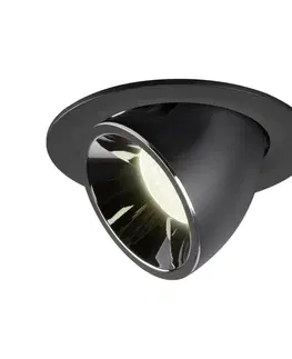 LED podhledová svítidla SLV BIG WHITE NUMINOS GIMBLE L zápustné stropní svítidlo černé/chrom 4000 K 55° 1006019