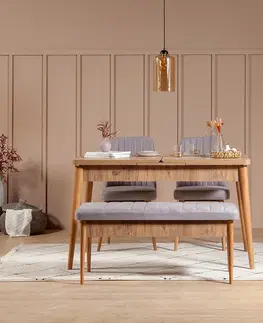Kuchyňské a jídelní židle Jídelní lavice VINA borovice atlantic stříbrná