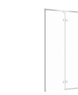 Sprchové kouty CERSANIT Sprchové dveře LARGA chrom 120X195, levé, čiré sklo S932-122