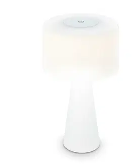 LED stolní lampy BRILONER LED nabíjecí stolní lampa 35 cm 4 W 300lm bílé IP44 BRILO 7420016