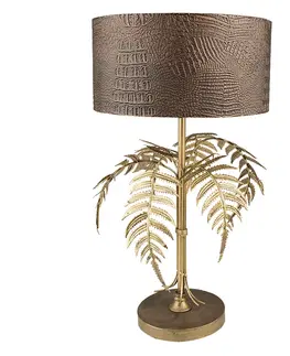 Lampy Bronzová antik stolní lampa s listy Tio - Ø 30*53 cm E27/max 1*40W Clayre & Eef 6LMC0060