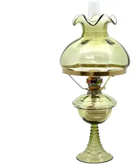 Lampy Floriánova huť Petrolejová lampa JASMÍNA 50 cm lesní zelená 