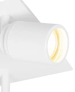 Bodova svetla Moderní koupelnové bodové bílé čtvercové 3-světlo IP44 - Ducha
