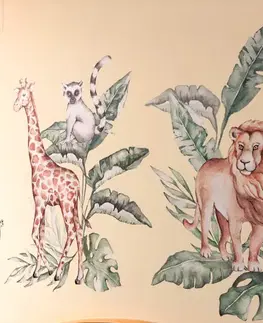 Samolepky na zeď Dětské samolepky na zeď - Zvířátka ze safari v divočině