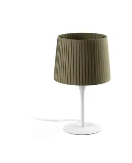Designové stolní lampy FARO SAMBA bílá/skládaná zelená mini stolní lampa