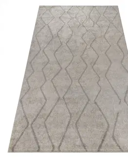 Koberce a koberečky Dywany Lusczow Kusový koberec SOFT CIKCAK krémovo-béžový, velikost 120x170