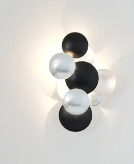Nástěnná svítidla Holländer LED nástěnné Bolladaria 3 zdroje stříbrná/černá