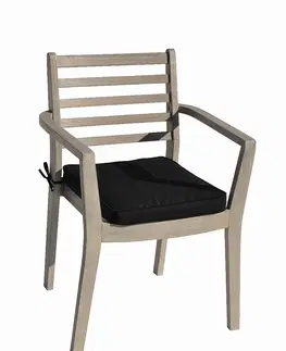 Zahradní židle a křesla DEOKORK Zahradní křeslo stohovatelné s polstrem CHESTERFIELD (šedá patina)