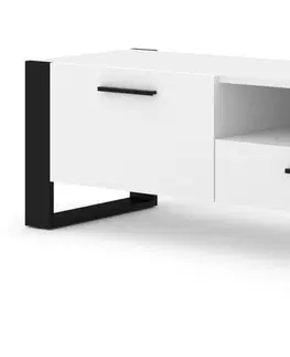 Televizní stolky Televizní stolek NUKA 200 cm bílý mat