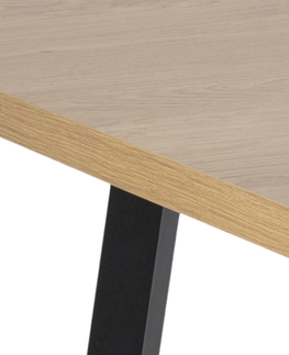 Jídelní stoly Dkton Jídelní stůl Neave 160 cm divoký dub