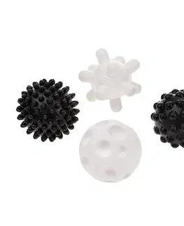 Hračky AKUKU - Sada senzorických hraček balónky 4ks 6 cm černobílé
