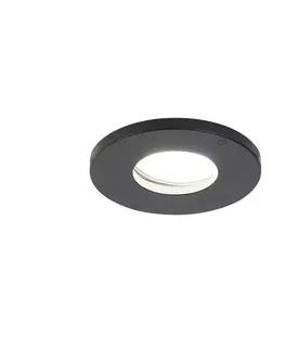 Podhledove svetlo Chytré koupelnové vestavné bodové svítidlo černé včetně WiFi GU10 - Přístřešek
