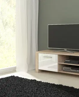 TV stolky ArtCross TV stolek ORION Barva: Bílá / bílý lesk