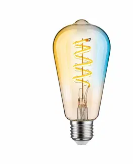 LED žárovky PAULMANN Filament 230V Smart Home Zigbee 3.0 LED žárovka ST64 E27 7,5W měnitelná bílá stmívatelné zlatá