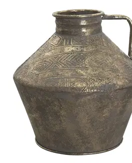 Dekorativní vázy Zlatý antik kovový dekorační džbán Vinna - Ø 33*34 cm Clayre & Eef 6Y4523