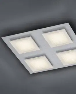 Stropní svítidla BANKAMP BANKAMP Ino LED stropní světlo 4 zdroje stříbrná