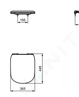 WC sedátka IDEAL STANDARD Tesi WC sedátko ultra ploché, softclose, černá T3527V3