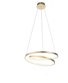Zavesna svitidla Designová závěsná lampa zlatá 55 cm včetně LED stmívatelné - Rowan