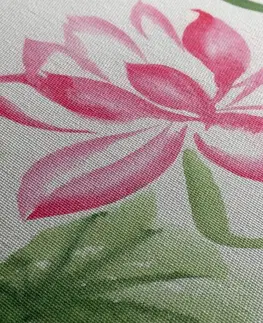Obrazy květů Obraz akvarelový lotosový květ