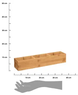 Úložné boxy DekorStyle Bambusový organizér B2Bus 38x8 cm 