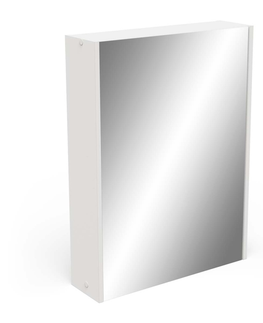Koupelnový nábytek ALVERNA 3, skříňka se zrcadlem, bílá