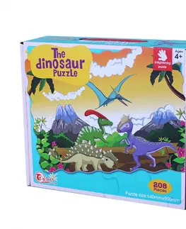 Hračky puzzle RAPPA - Puzzle dinosauři 208 ks 90x64 cm