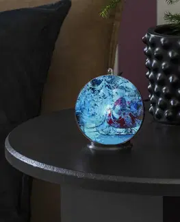Vánoční vnitřní dekorace Konstsmide Christmas 3D hologram zimní krajina, 42 LED