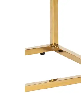 Regály a poličky Dkton Designová police Agostino 79 cm zlatá - sklo - Skladem