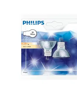 Žárovky Philips SADA 2x Průmyslová žárovka Philips HALOGEN GU4/20W/12V 3000K 