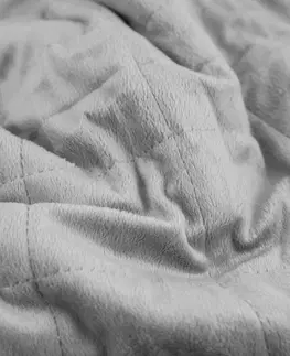 Přikrývky BO-MA Trading Beránková deka Sandra světle šedá, 150 x 200 cm