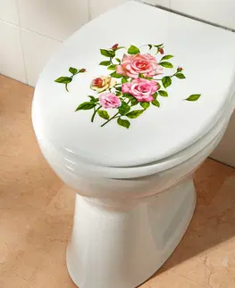 Koupelna 2dílná nálepka na WC "Růže"