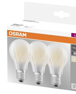 Žárovky Osram LED žárovka E27 A60 7W 60W teplá bílá 2700K 3ks