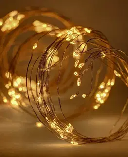 LED řetězy DecoLED LED světelný řetěz - 12 x 1,5 m, teple bílá, 180 diod