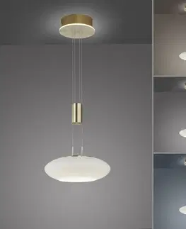 Chytré osvětlení PAUL NEUHAUS Q ETIENNE závěsné svítidlo Smart Home mosaz kruhové ZigBee 2700-5000K