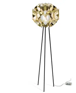 Stojací lampy Slamp Slamp Flora - designová stojací lampa, zlatá