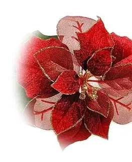 Vánoční dekorace Vánoční růže červená, 55 cm