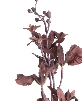 Umělé květiny Orchidea 100cm dark plum