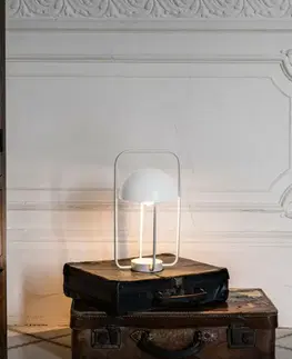 Designové stolní lampy FARO JELLYFISH bílá přenosná stolní lampa