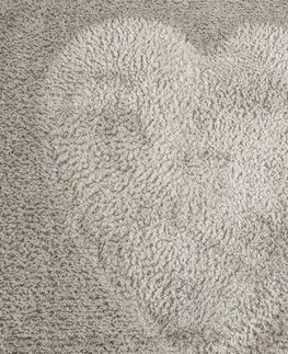 Koberce a koberečky Dywany Lusczow Kusový koberec SHAGGY MICRO stříbrný, velikost 80x150