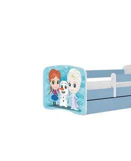 Dětské postýlky Kocot kids Dětská postel Babydreams Ledové království modrá, varianta 70x140, bez šuplíků, s matrací