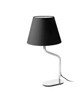 Designové stolní lampy FARO ETERNA chrom/černá stolní lampa