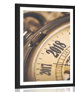 Vintage a retro Plakát s paspartou vintage kapesní hodinky