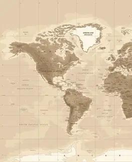 Obrazy mapy Obraz nádherná vintage mapa světa